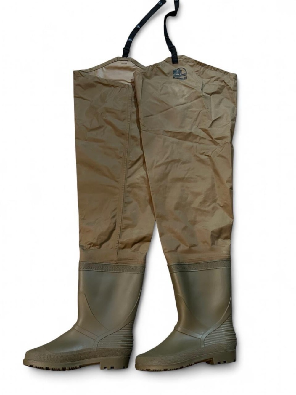 Vintage Hodgman Nylon Hip Waders Fishing Boots - Men's Size 9 - Olive Green